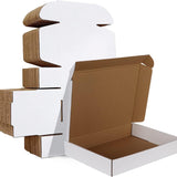 12x9x2 Inch White Corrugated Box Mailers, Set of 25