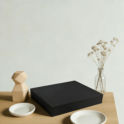 12x9x2 Black Shipping Boxes Set of 24