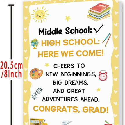 Middle School Graduation Card for 8th Grade Graduates