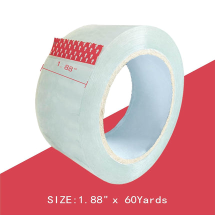 SourceToHome FuenteACasa POLYSELLS 2.7 Mil Clear Packing Tape 6 Rolls, 1.88" x 60 Yards Per — Home & Lifestyle