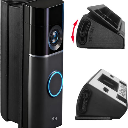 30°-55° Adjustable Angle Mount Bracket for Battery and Wired Video Doorbells