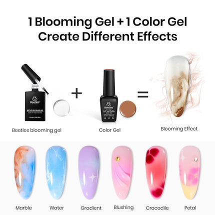 Clear Blooming Gel Polish 10ML for Marble, Floral & Watercolor Nail Art
