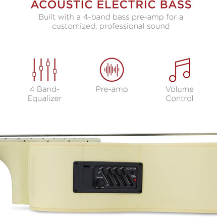 GlowEssence EsenciaLuz Best Choice Products Acoustic Electric Bass Guitar, Full Size 4 String, — Beauty & Self-Care