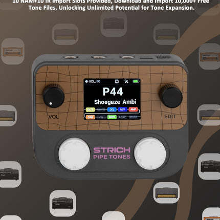 Pocket Multi-Effects Processor for Guitar and Bass, Dark Gray