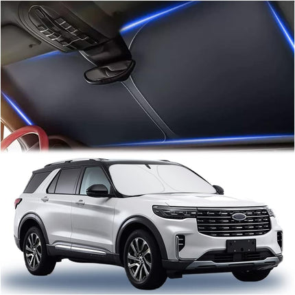300T Thickened Universal Windshield Sunshade with Storage Bag