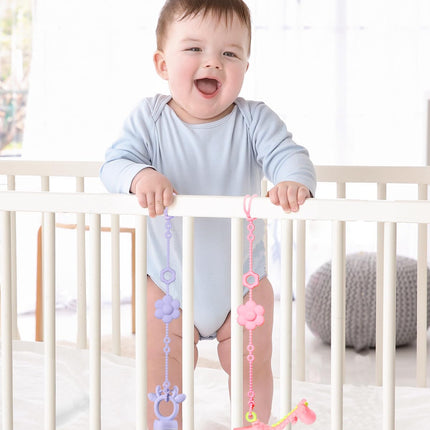 Pacifier Clips & Toy Straps 2-in-1 Combo, 10 Pack