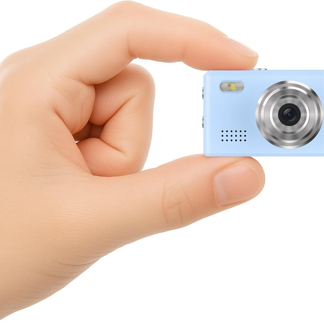 Mini Camera Keychain 1080P Video Recorder with 0.96 in Display, 64GB, Blue