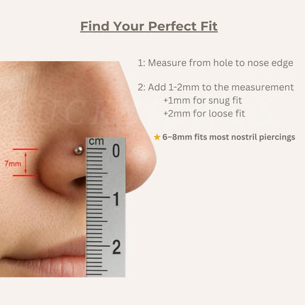 14k Gold Filled 20G Double Hoop Nose Ring, 8mm Spiral
