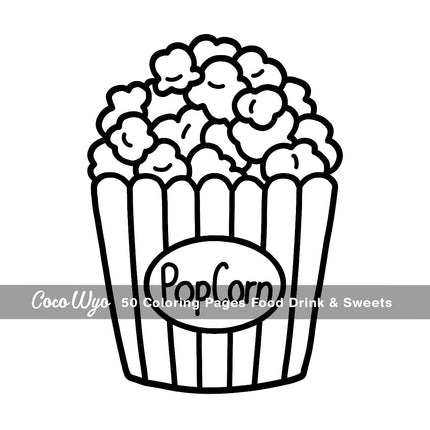 Food Drink & Sweets Bold & Easy Coloring Book