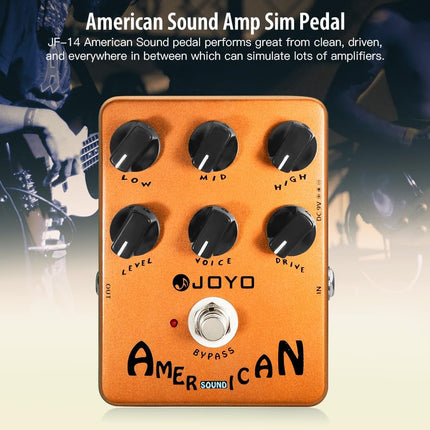 American Tube Amp Simulator & Preamp Guitar Pedal with Built-In Cab Sim