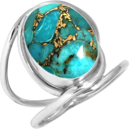 SourceToHome FuenteACasa Genuine 925 Sterling Silver Ring Natural Gemstone Labradorite — Home & Lifestyle
