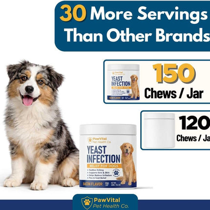 Natural Yeast Infection Treatment for Dogs, 150 Chews