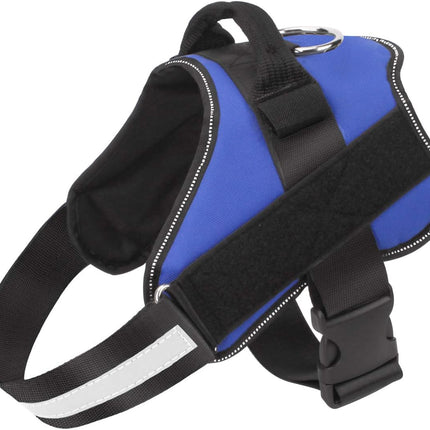 No-Pull Reflective Dog Vest Harness with Handle, Blue, S