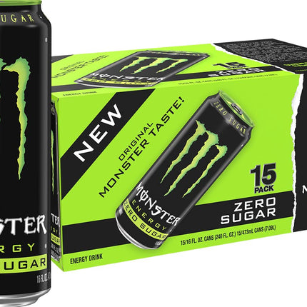 SourceToHome FuenteACasa Monster Energy Zero Sugar, Green, Original, Low Calorie Energy Drink — Home & Lifestyle