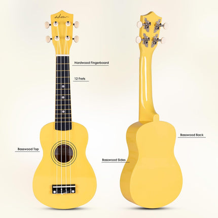Beginner Hawaiian Wood Ukulele Starter Kit with Lessons