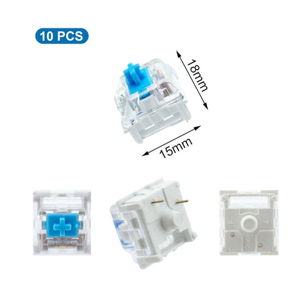 10 PCS Blue 3-Pin Clicky Mechanical Keyboard Switches