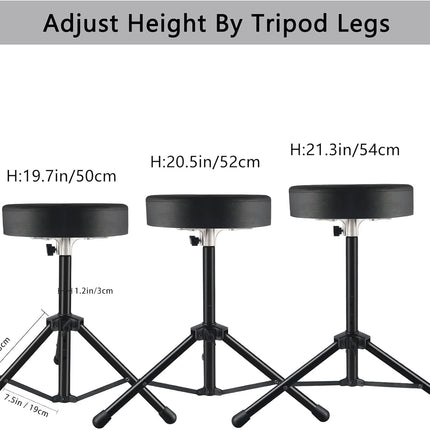 SourceToHome FuenteACasa EASTROCK Drum Throne,Padded Drum Seat Drumming Stools with Anti-Slip Feet — Home & Lifestyle