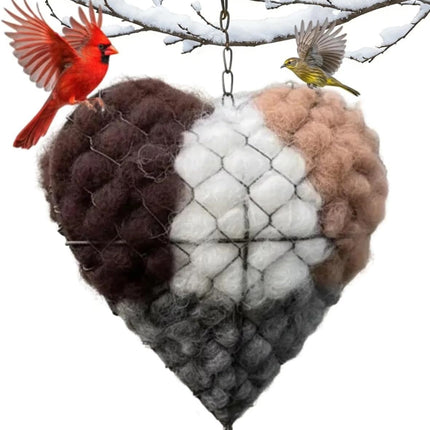Refillable Alpaca Fiber Heart Bird Nest for Garden