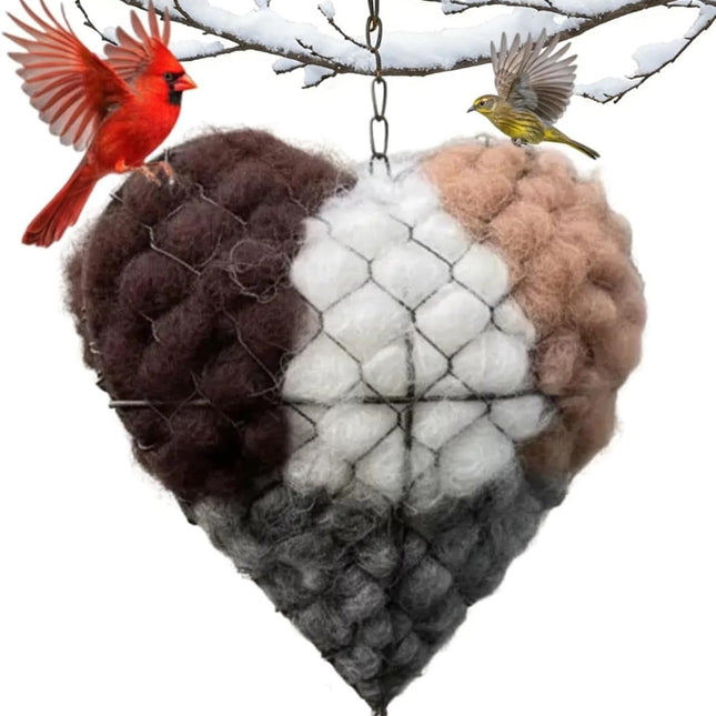 Refillable Alpaca Fiber Heart Bird Nest for Garden