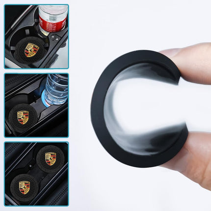 DriveForge ForjaRuta 2PCS Car Cup Holder Coasters,Non-Slip Car Coasters for Drink Holder — Auto & Moto