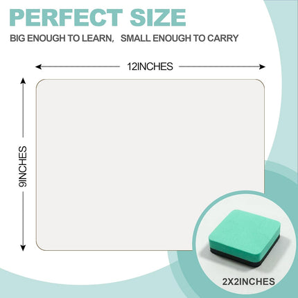30-Pack Small Double-Sided White Boards, 9" x 12"