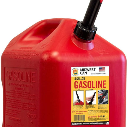 5-Gallon Safe-Flo Auto Shut Off Gas Can - Red