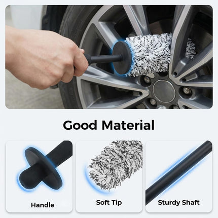 HomeChef ChefDelHogar Wheel Barrel Brush,2026 New Long Handle Microfiber Wheel Brush Car Duster — Kitchen & Home