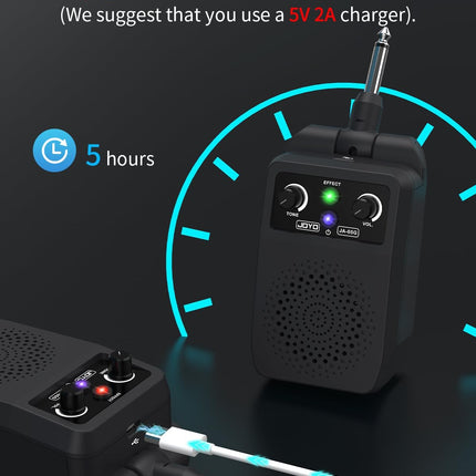 5W Portable Plug-In Practice Electric Guitar Amplifier with Bluetooth