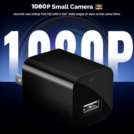 1080P Hidden Spy Camera USB Charger with WiFi, Motion Sensors, Night Vision, and App Connectivity