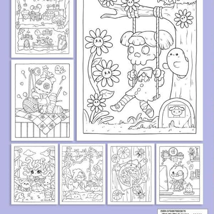 Creepy Cutie Gothic Kawaii Coloring Book for Adults and Teens