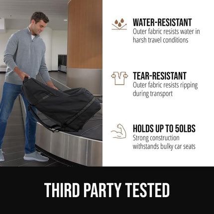 Tear and Water Resistant Padded Car Seat Travel Bag