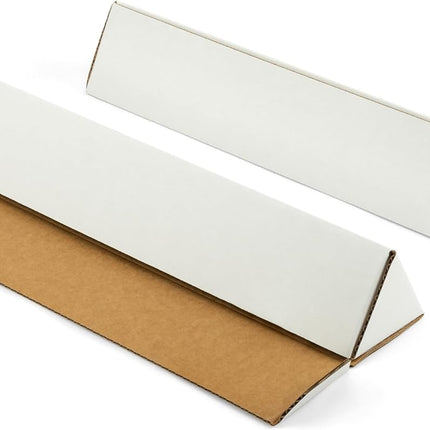 Triangle Corrugated Cardboard Mailing Tubes, 18.25 x 2 x 2 in