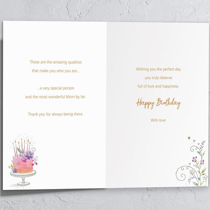 Happy Birthday Card for Mom from Daughter or Son