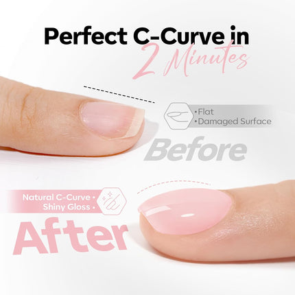 Builder Nail Gel in Nude Pink Glossy Jelly Finish