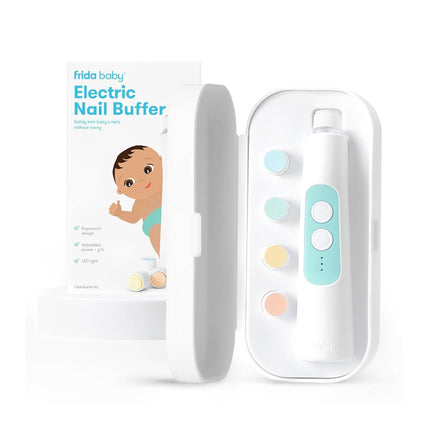Electric Baby Nail Buffer with LED Light, 4 Pads and Case
