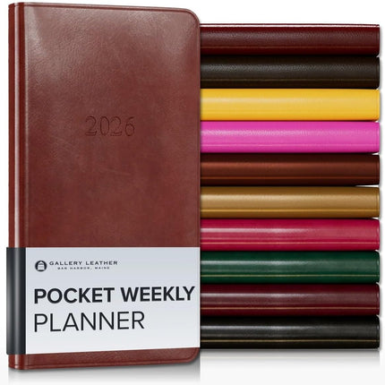 Pocket Weekly Monthly Planner 2025-2026 - Acadia Tan