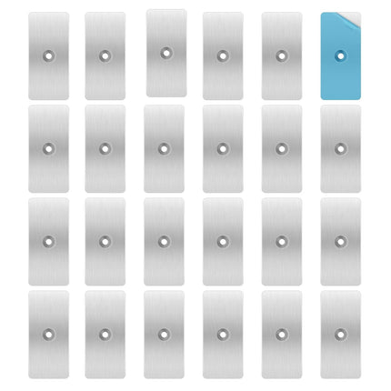 HomeChef ChefDelHogar 24 Pack Adhesive Metal Plates for Magnets, Ultra-Thin Metal Strips 2 x 0.96 — Kitchen & Home
