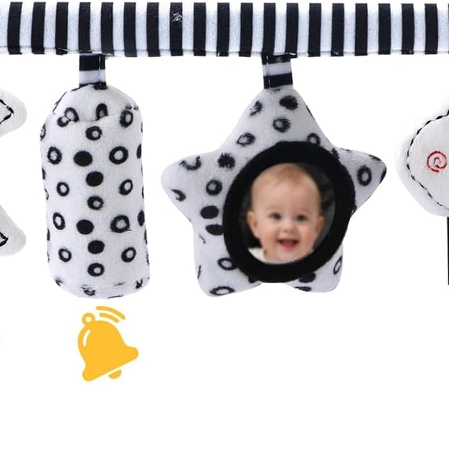 Baby Bouncer Toy Bar with 4 Hanging Sensory Toys