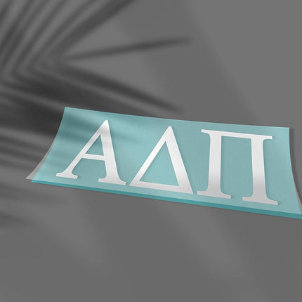 Alpha Delta Pi Greek Sorority White Sticker Decal, 2.5 Inches