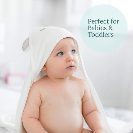 Bear Ear Hooded Baby Towel, Rayon Made from Bamboo, 30 x 30 Inch