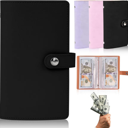 100 Envelopes Money Saving Challenge Binder - Black
