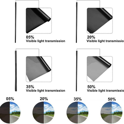 DriveForge ForjaRuta Mkbrother® Car Window Tint Film - 5% 20% 35% 50% VLT Options — Auto & Moto