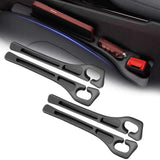4PCS Black Universal Car Seat Gap Filler Organizer with Storage Slot