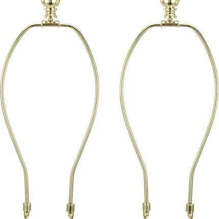 10.5 Inch Gold Tone Lamp Harp Kit with Finial, 2 Set
