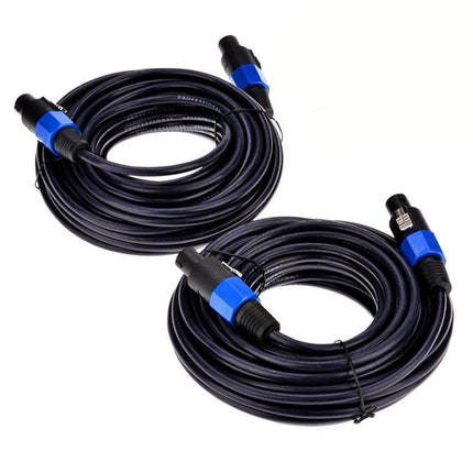 2-Pack 7mm Twist-Lock Speaker Audio Amplifier Cables