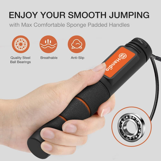 H HANDIO Jump Rope - being used for workout