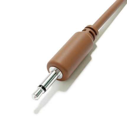 5-Pack Mono Modular Patch Cables - TS 3.5mm 1/8 in, Brown, 15 cm