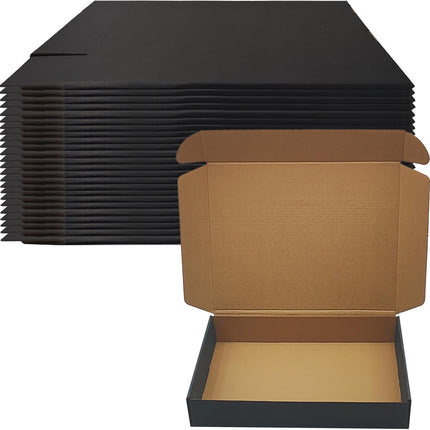 12x9x2 Black Shipping Boxes Set of 24