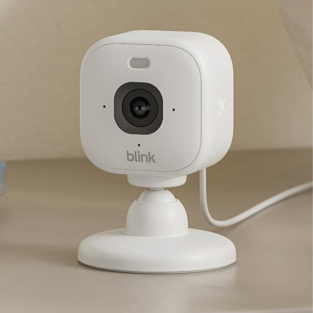 Mini 2K+ Plug-In Indoor Home & Pet Security Cameras, 2-Pack, White