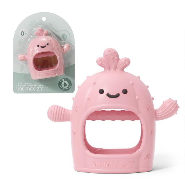 Pink Food Grade Silicone Baby Teething Mitten